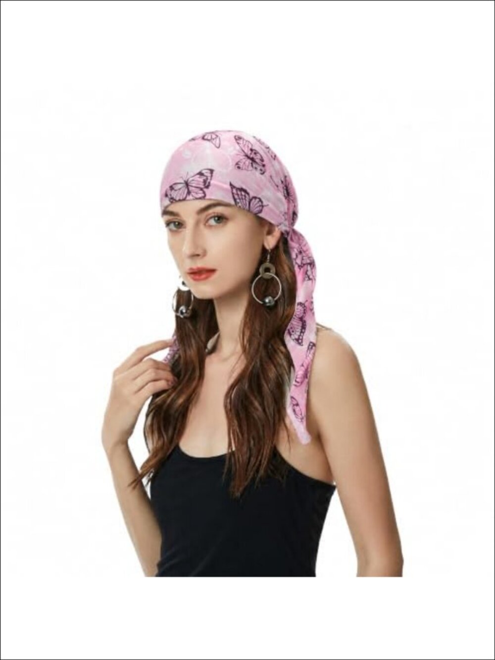 Pre Tied Head Scarf Headwrap Beanie 100% Polyester One Size Fits Most